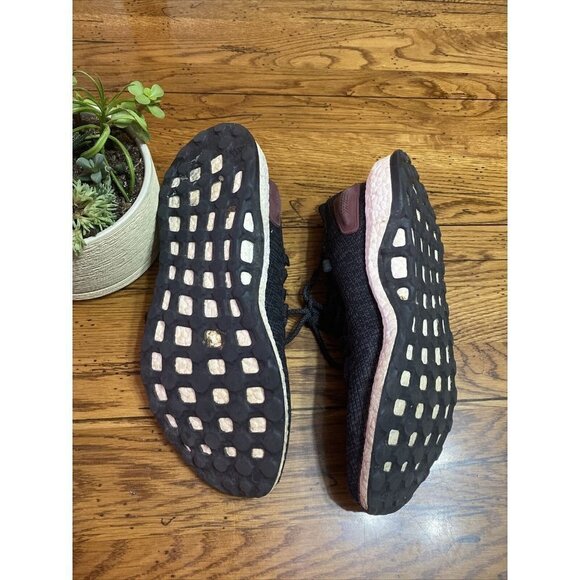 adidas Burgundy Core Black Cloud White Solar Red Running Shoes Mens 11 - Picture 4 of 6